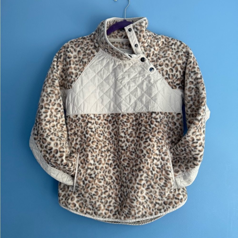Abercrombie & Fitch Leopard Fleece Pullover